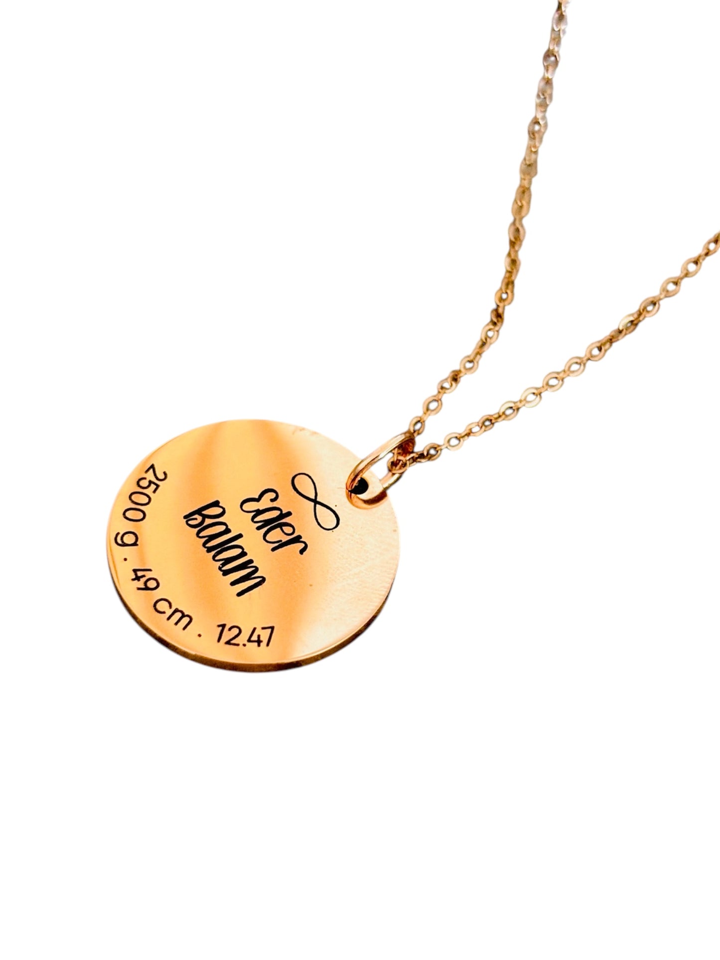 COLLAR PERSONALIZADO CON DATOS DE NACIMIENTO