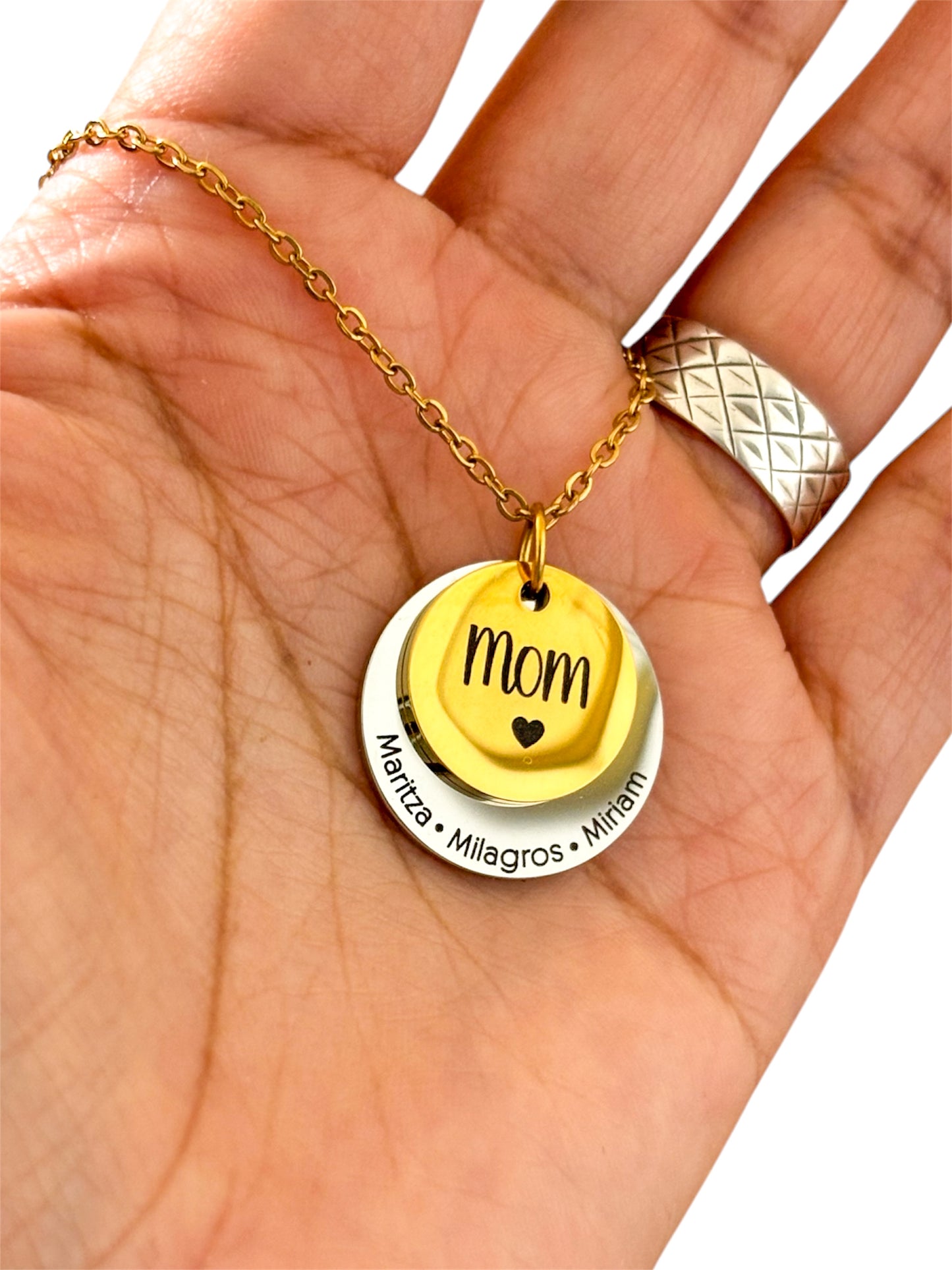COLLAR MOM DOBLE MEDALLA