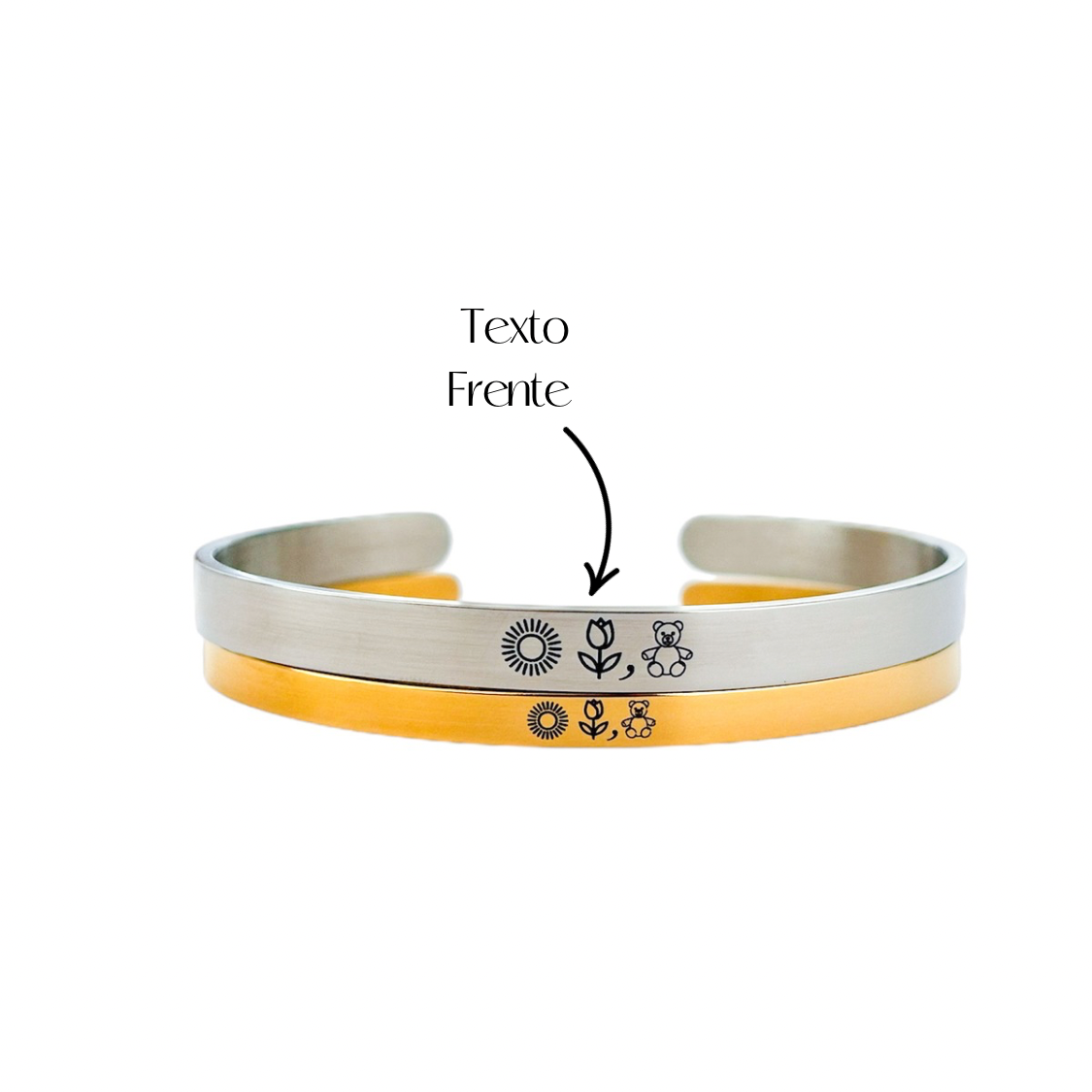 DÚO BRAZALETES PERSONALIZADOS (3mm y 6mm)
