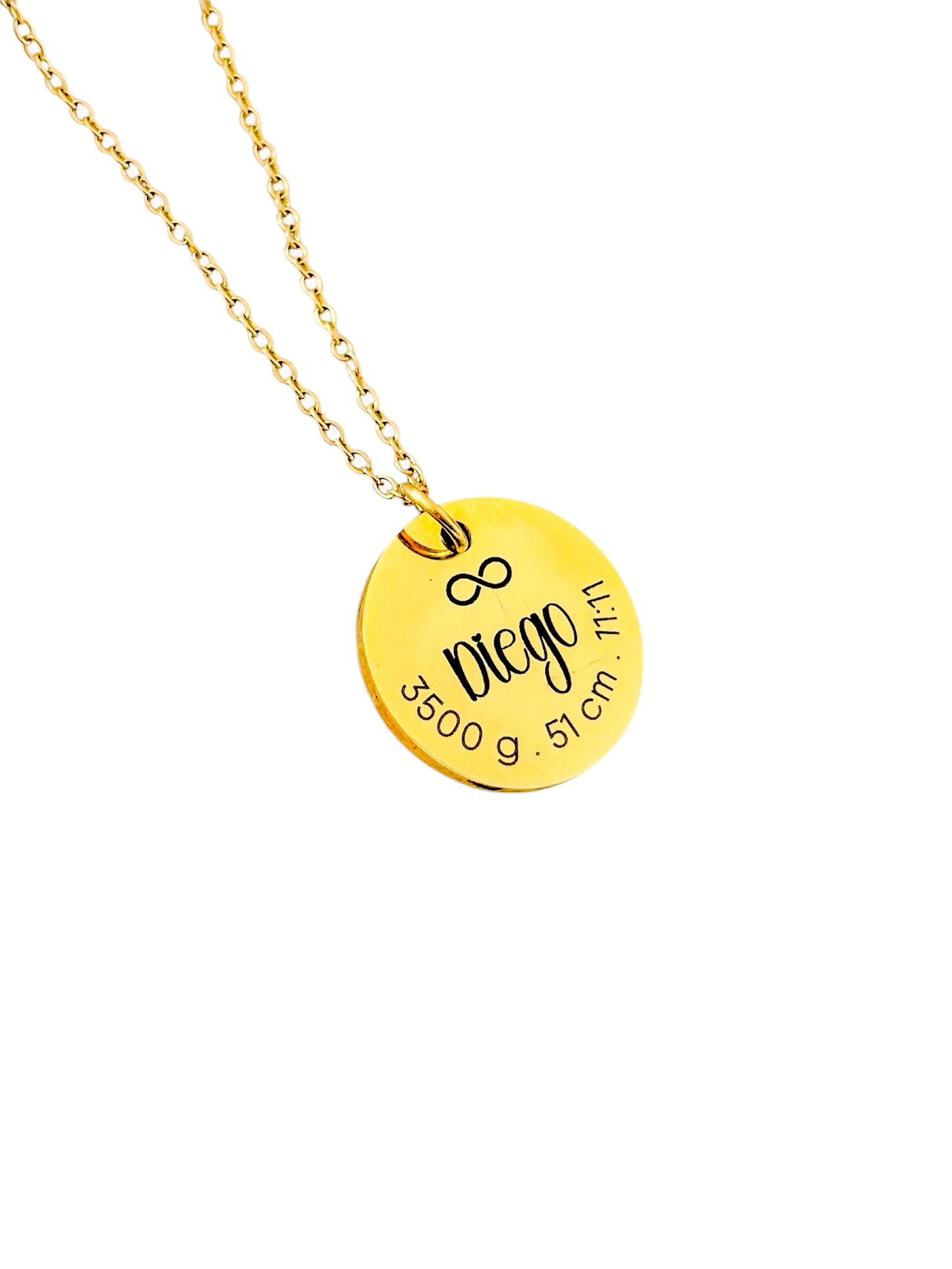 COLLAR PERSONALIZADO CON DATOS DE NACIMIENTO