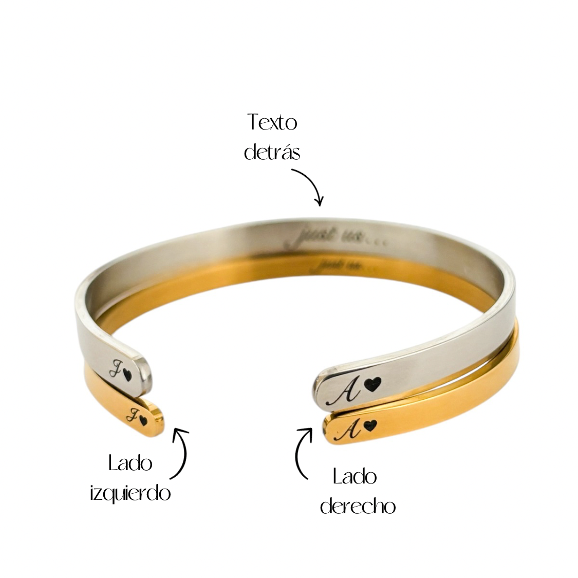 DÚO BRAZALETES PERSONALIZADOS (3mm y 6mm)