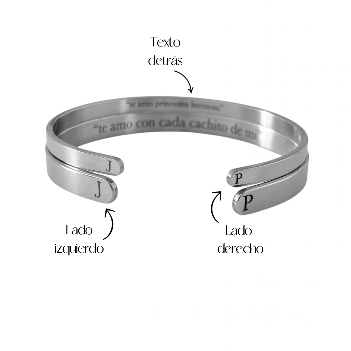 DÚO BRAZALETES PERSONALIZADOS (3mm y 6mm)