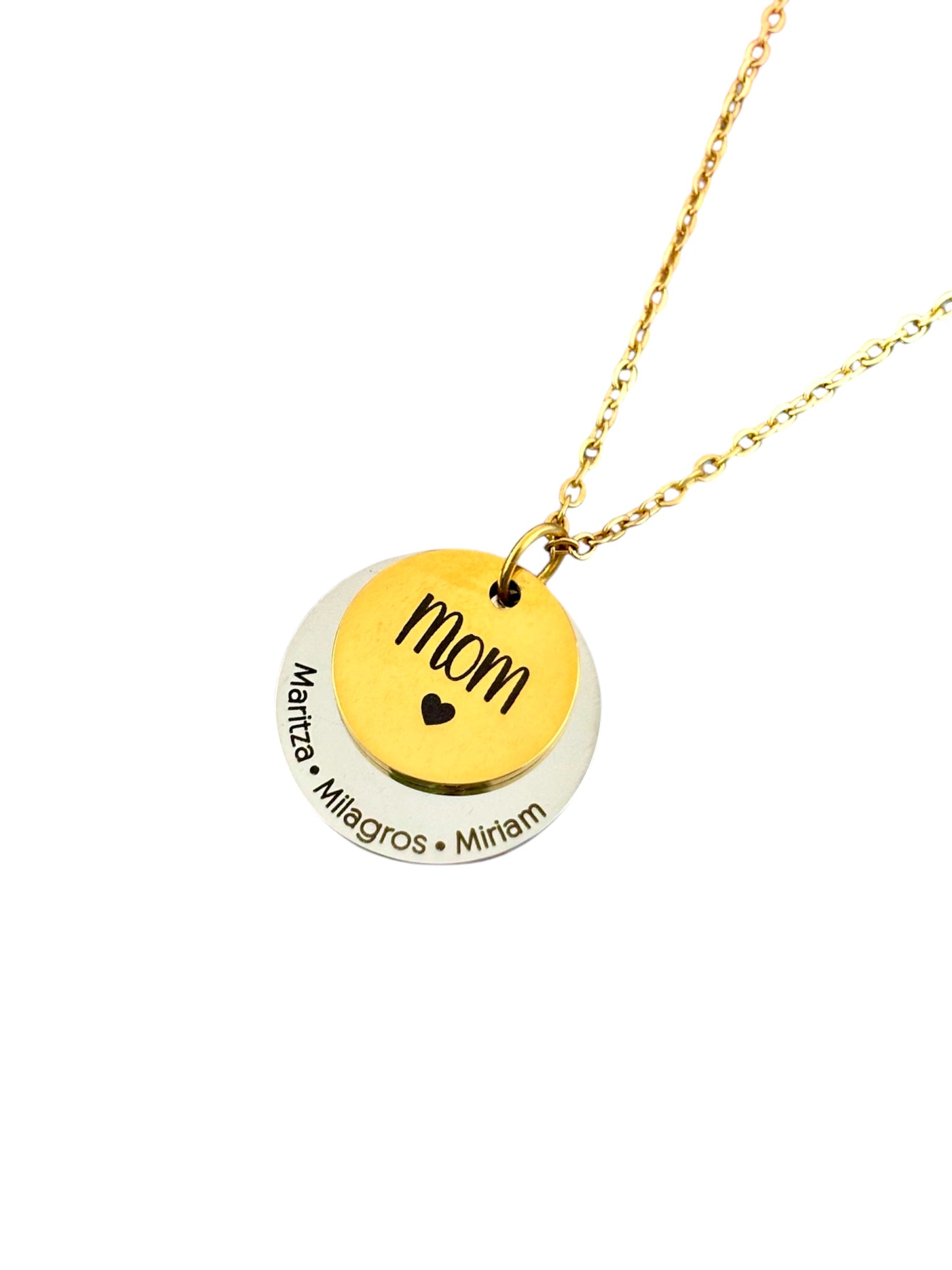 COLLAR MOM DOBLE MEDALLA