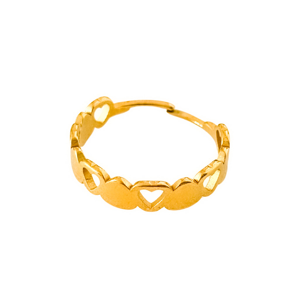 Anillo mini corazones