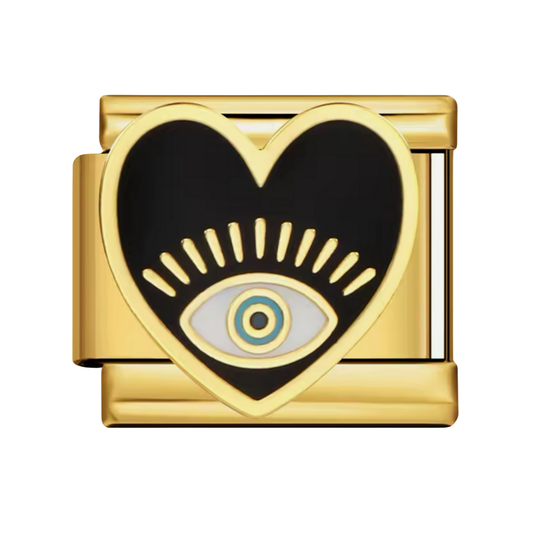 Charm Corazón Ojo Negro